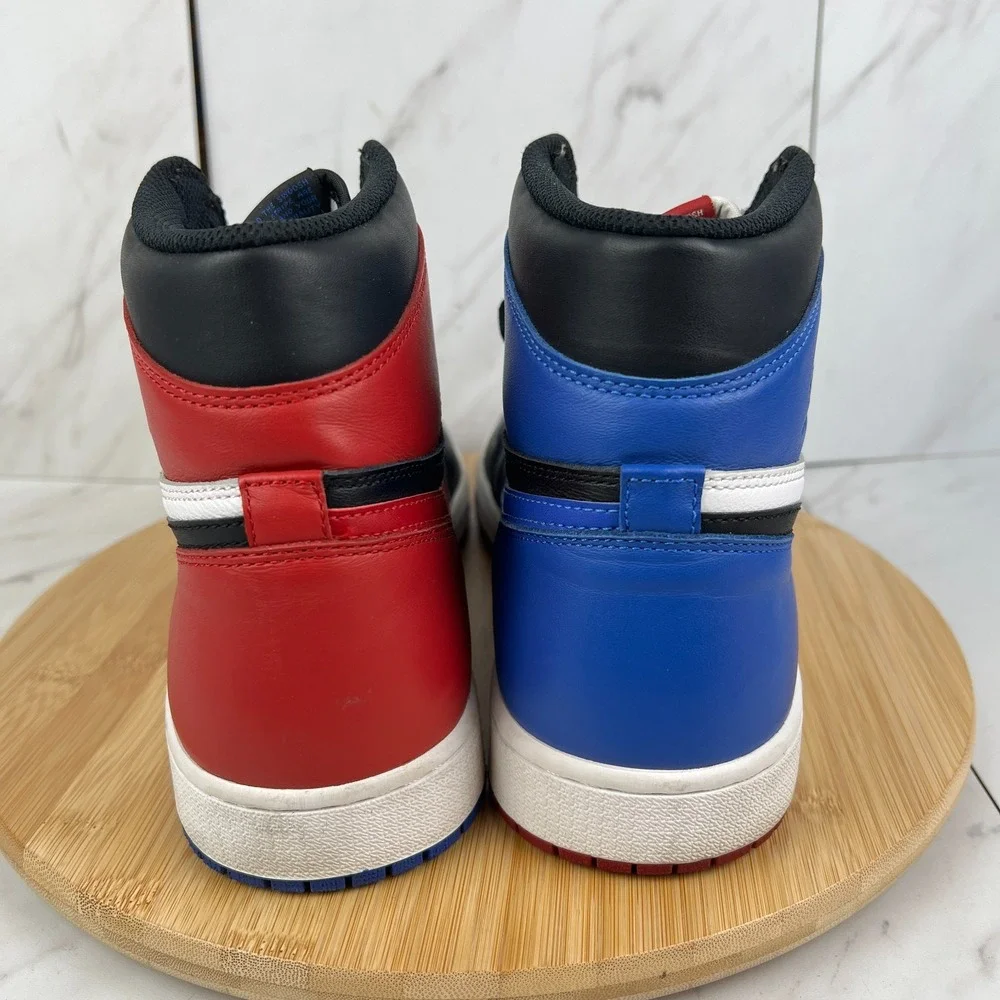 Nike Air Jordan 1 Retro High OG Top 3 Mens Size 12 Red Blue Sneakers 555088-026